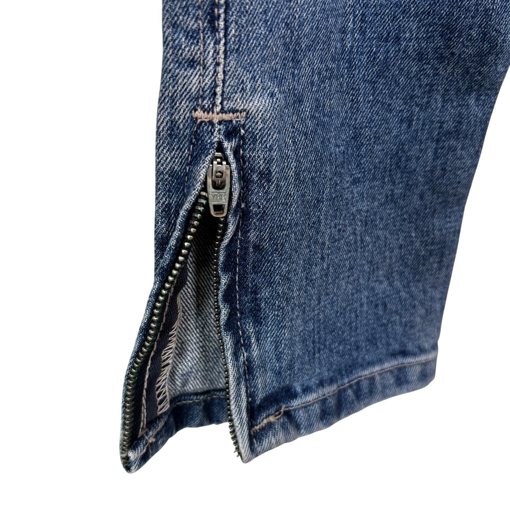 Ksubi Womens Size 27 Blue Skinny Jeans Zip Ankle Detail‎ Stitched Pockets Emb + - Picture 7 of 11